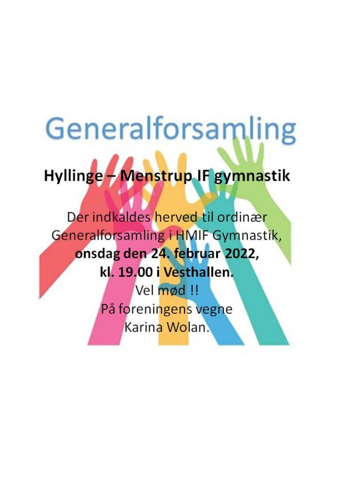 Generalforsamling 2022 Hyllinge Menstrup If Gymnastik